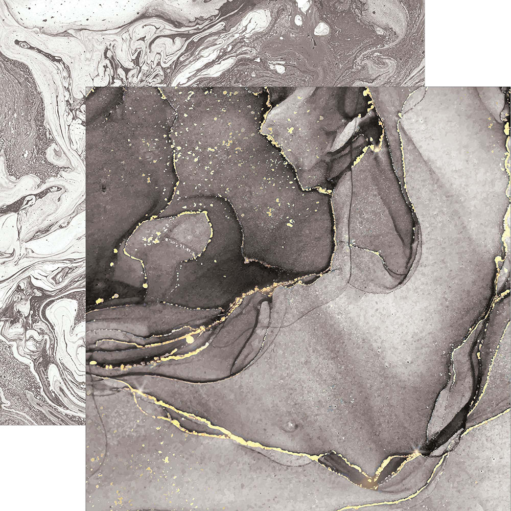 Paper House WATERCOLOR MARBLE 12&quot;X12&quot; Scrapbook Paper