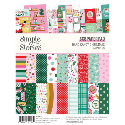 Simple Stories HARD CANDY CHRISTMAS 6”X8” Paper Pad