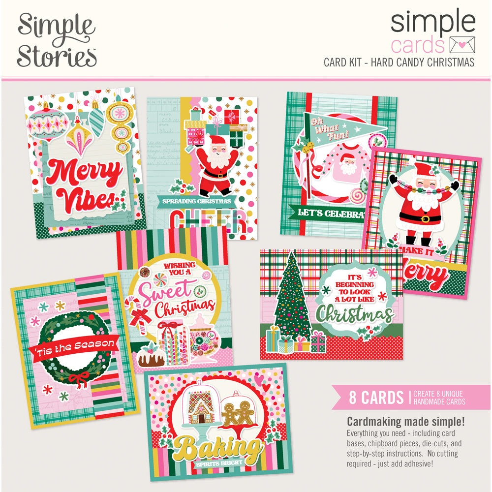 Simple Stories Simple Cards HARD CANDY CHRISTMAS Card Kit