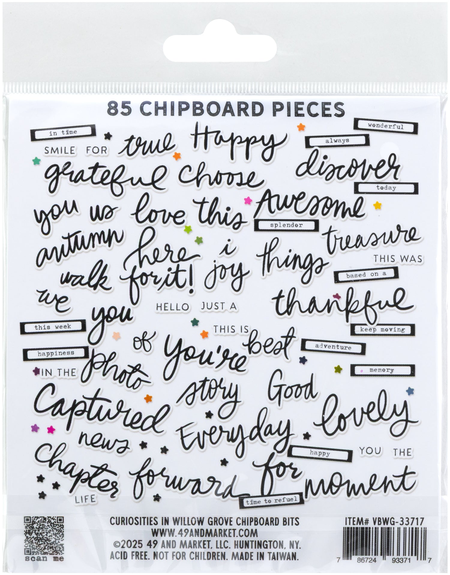 49 and Market Vicki Boutin CURIOSITIES IN WILLOW GROVE Chipboard Bits