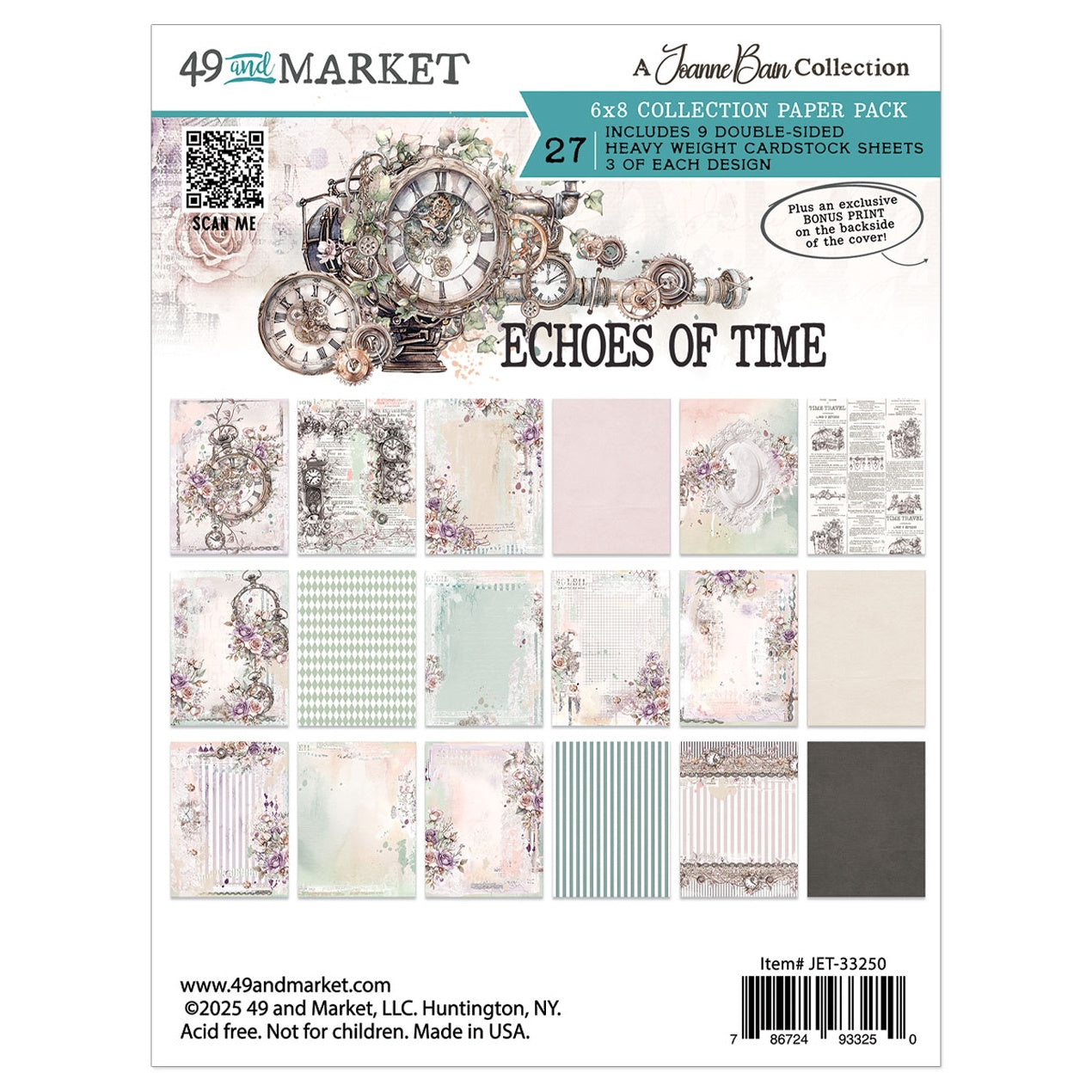 49 and Market ECHOES OF TIME 6X8 Collection Paper Pack