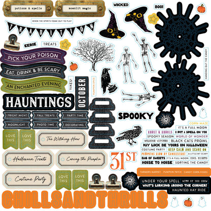 49 and Market Vicki Boutin CURIOSITIES IN WILLOW GROVE 12”X12” Halloween Assortment Pack