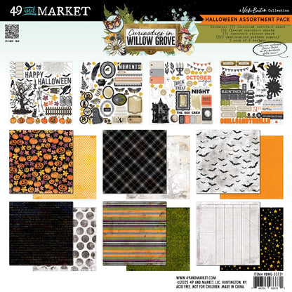 49 and Market Vicki Boutin CURIOSITIES IN WILLOW GROVE 12”X12” Halloween Assortment Pack