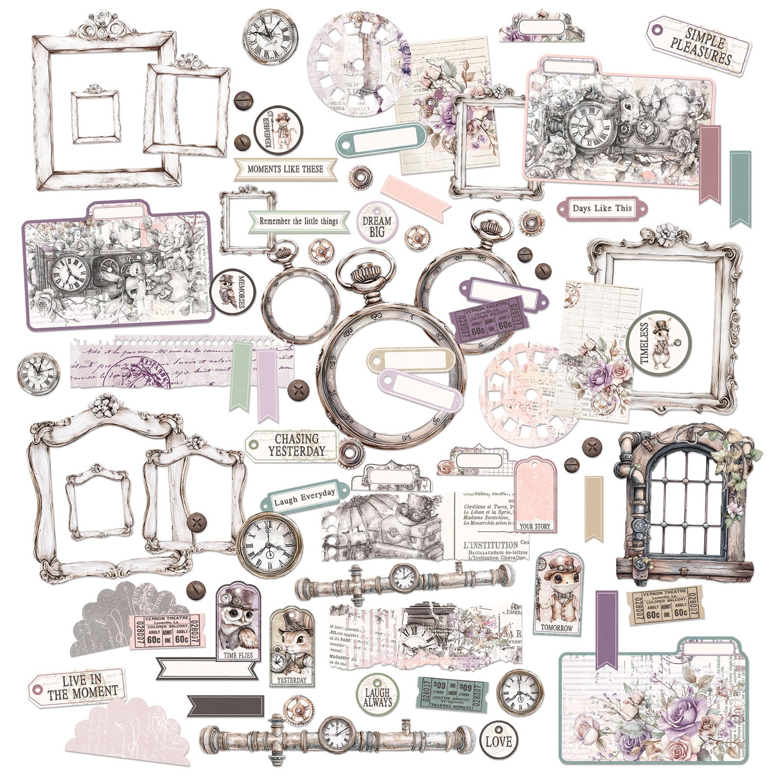 49 and Market ECHOES OF TIME Die-Cut Elements 83pc