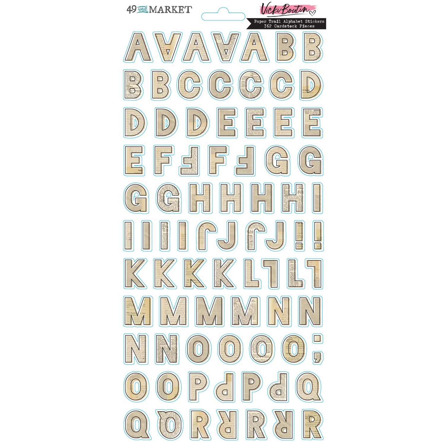 49 and Market Vicki Boutin CURIOSITIES IN WILLOW GROVE Paper Trail Alphabet Stickers