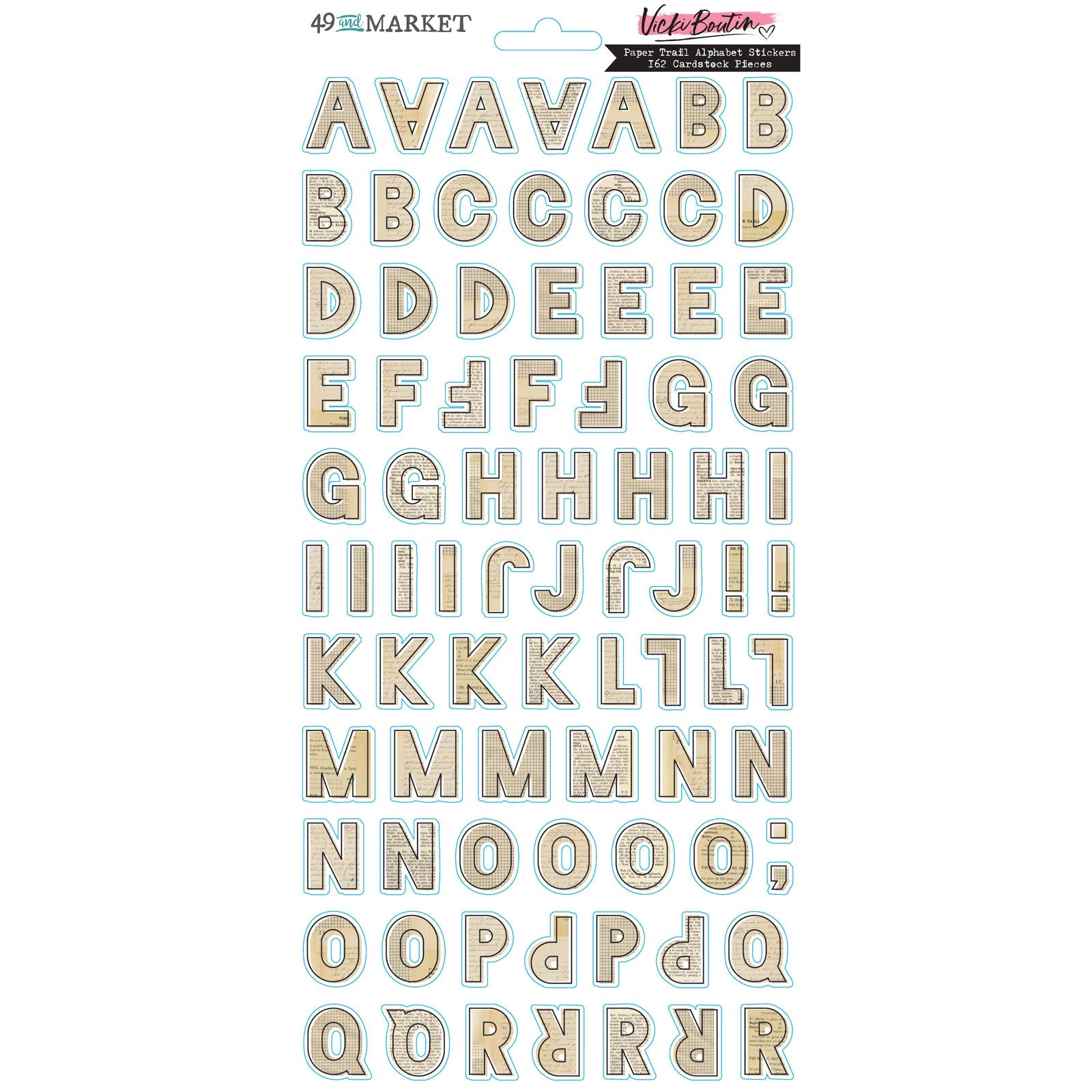 49 and Market Vicki Boutin CURIOSITIES IN WILLOW GROVE Paper Trail Alphabet Stickers