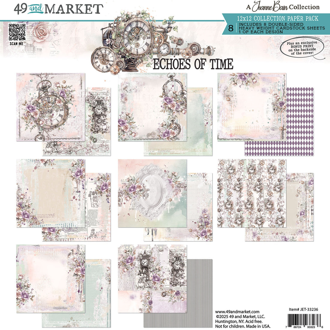 49 and Market ECHOES OF TIME 12X12 Collection Paper Pack