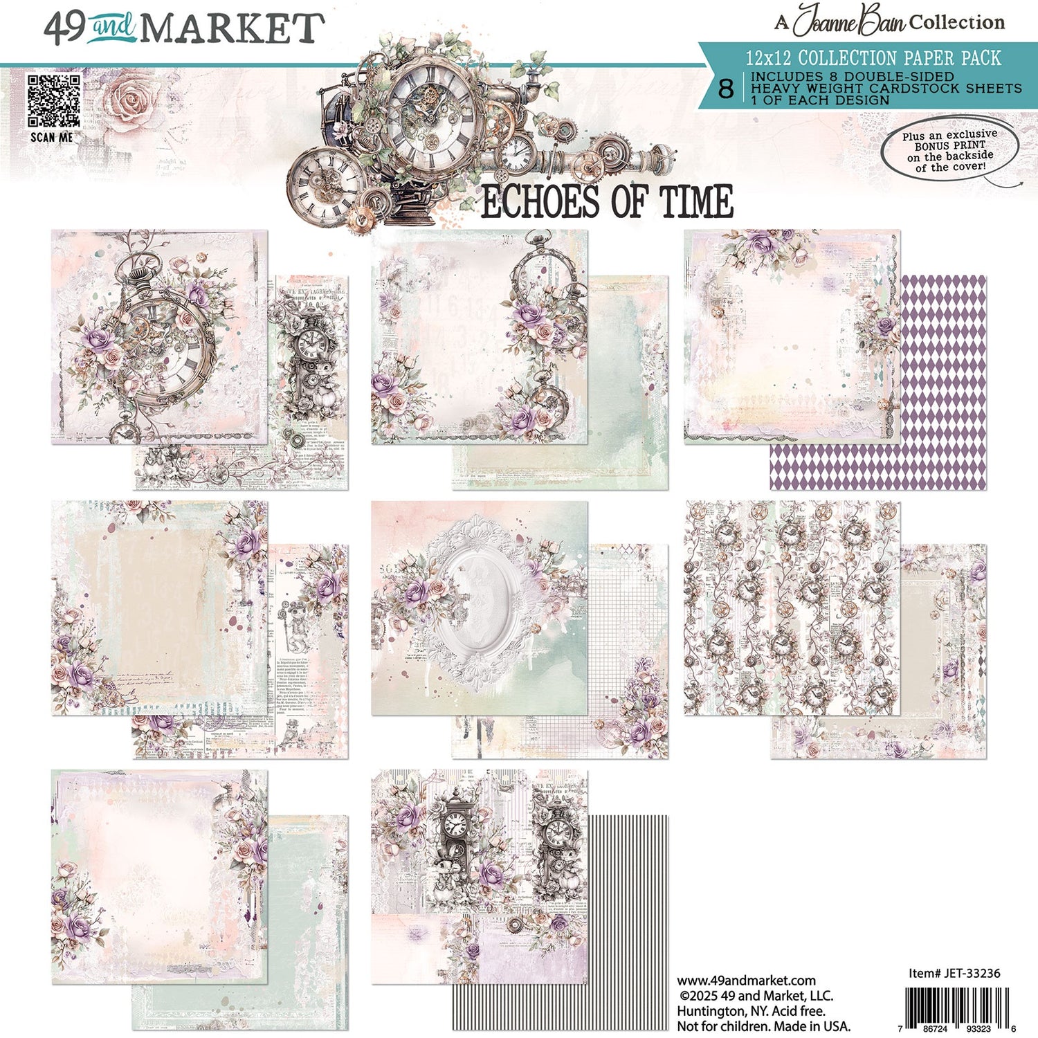 49 and Market ECHOES OF TIME 12X12 Collection Paper Pack
