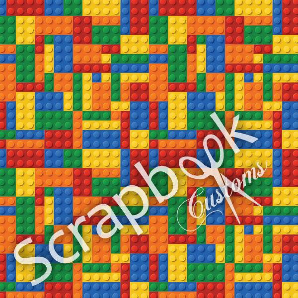 LEGO MULTI-COLOR BUILDING BLOCKS Scrapbook Paper