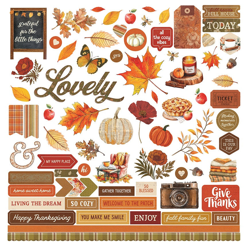 Photoplay AUTUMN JUNQUE 12”X12” Element Stickers