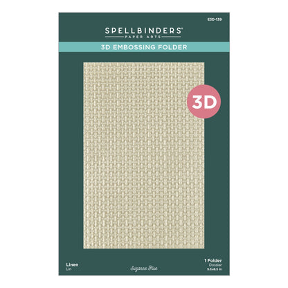 Spellbinders LINEN 3D Embossing Folder 5.5X8.5