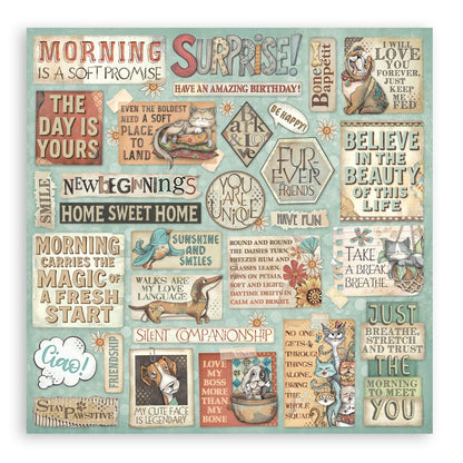 Stamperia FURRY FRIENDS 12”X12” Scrapbook Paper Pack