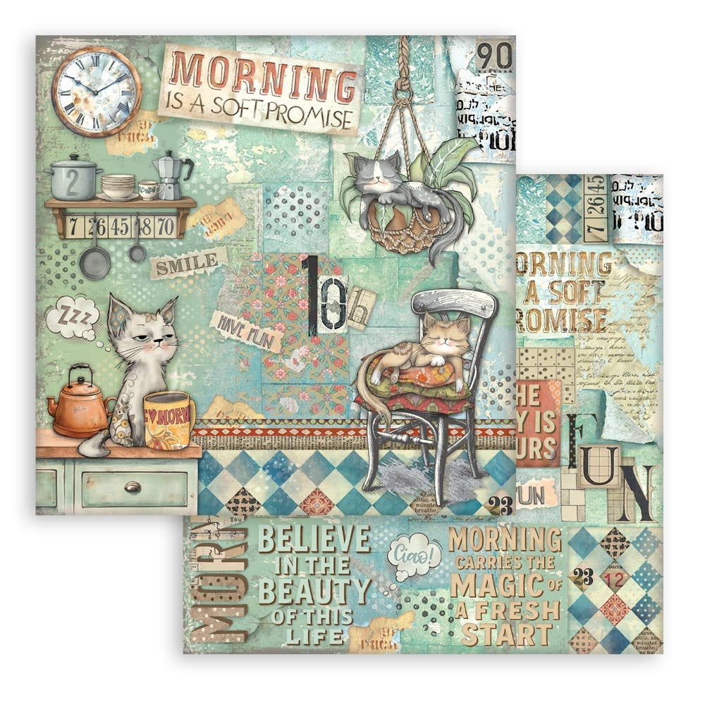 Stamperia FURRY FRIENDS 12”X12” Scrapbook Paper Pack
