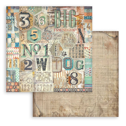 Stamperia Furry Friends BACKGROUNDS SELECTION 8"X8" Scrapbook Paper Pack