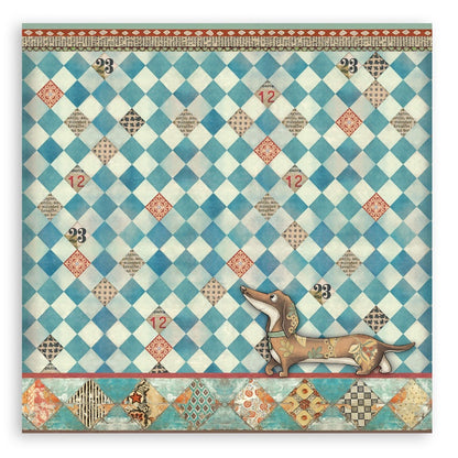 Stamperia Furry Friends MAXI PAD 12”X12” Scrapbook Paper Pack