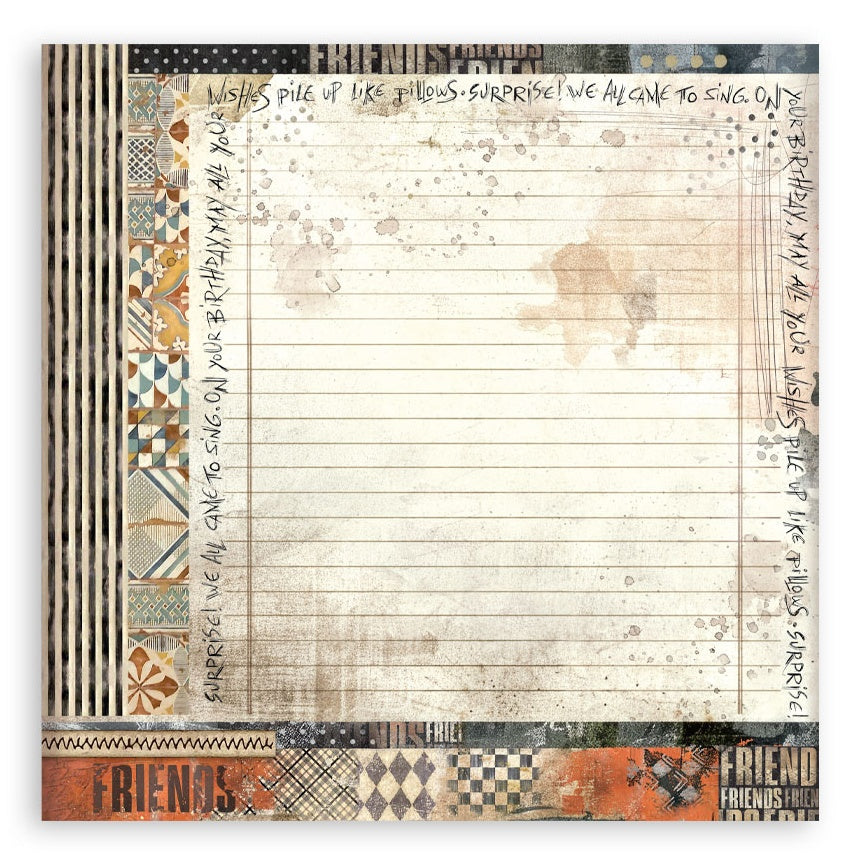 Stamperia Furry Friends MAXI PAD 12”X12” Scrapbook Paper Pack