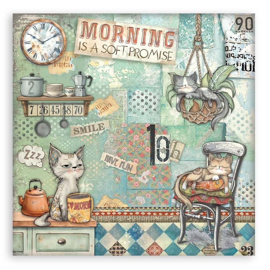 Stamperia Furry Friends MAXI PAD 12”X12” Scrapbook Paper Pack