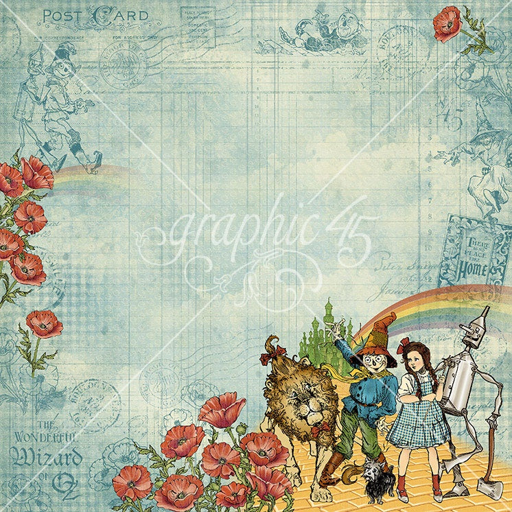 Graphic 45 WONDER OF OZ 12X12 Scrapbook Paper