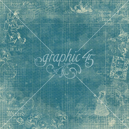 Graphic 45 WONDER OF OZ 12X12 Scrapbook Paper