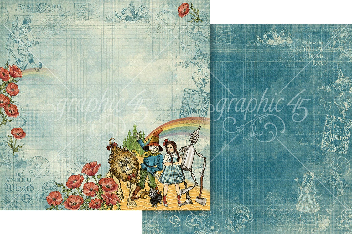 Graphic 45 WONDER OF OZ 12X12 Scrapbook Paper