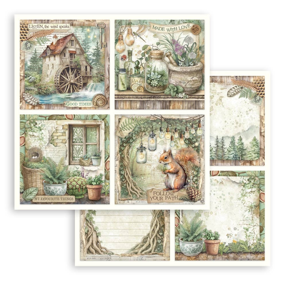 Stamperia HERBARIUM SILVAE 12X12 Scrapbook Paper