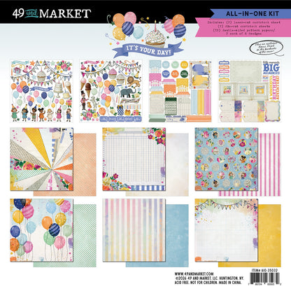49 and Market IT’S YOUR DAY! 12”X12” All In One Kit 16pc