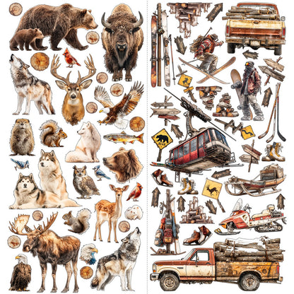 49 and Market TIMBER &amp; TWEED Laser Cut Element Set 137pc