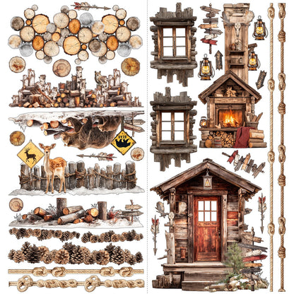 49 and Market TIMBER &amp; TWEED Laser Cut Floral Set 97pc