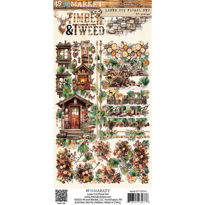 49 and Market TIMBER &amp; TWEED Laser Cut Floral Set 97pc