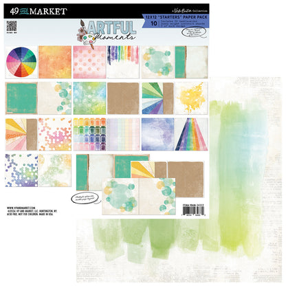 49 and Market Vicki Boutin ARTFUL MOMENTS 12”X12” Starters Paper Pack