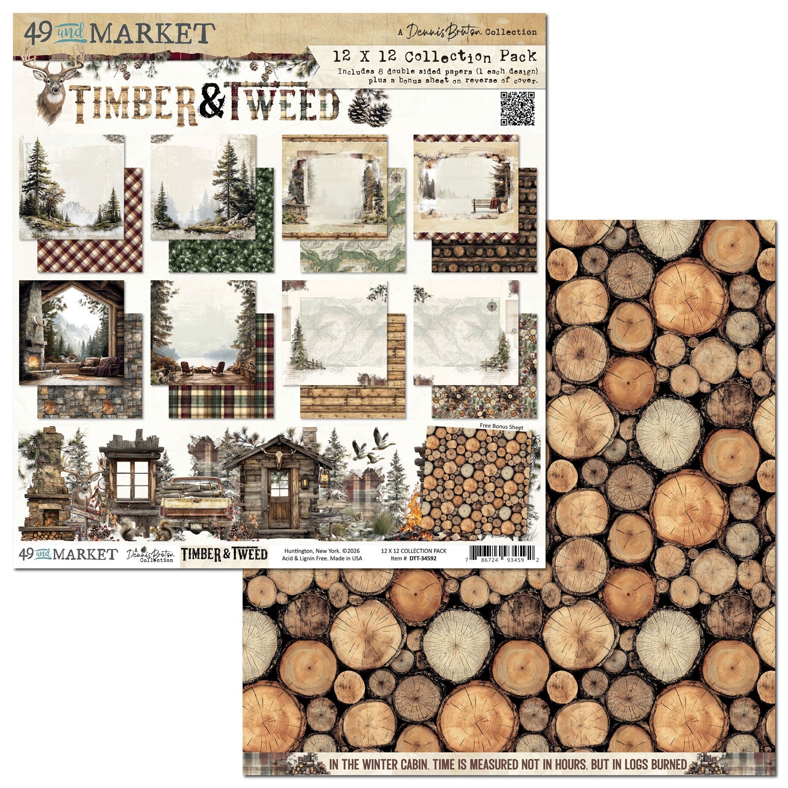 49 and Market TIMBER &amp; TWEED 12X12 Collection Paper Pack