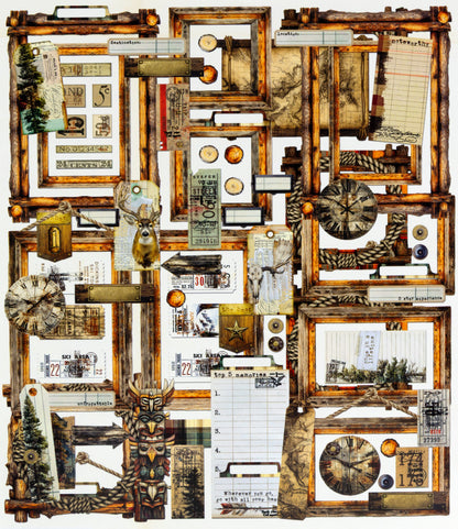 49 and Market TIMBER &amp; TWEED Ephemera &amp; Frames 88pc