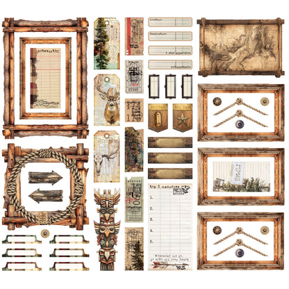 49 and Market TIMBER &amp; TWEED Ephemera &amp; Frames 88pc