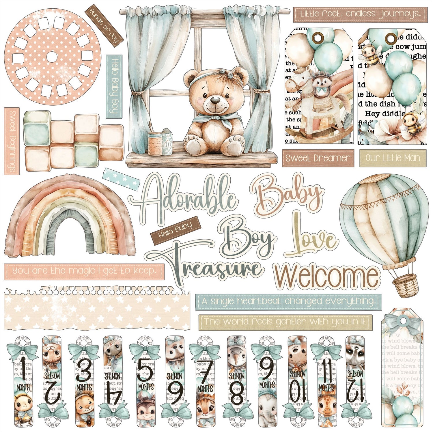 49 and Market LITTLE DREAMERS SPICE 12”X12” All In One Kit 16pc