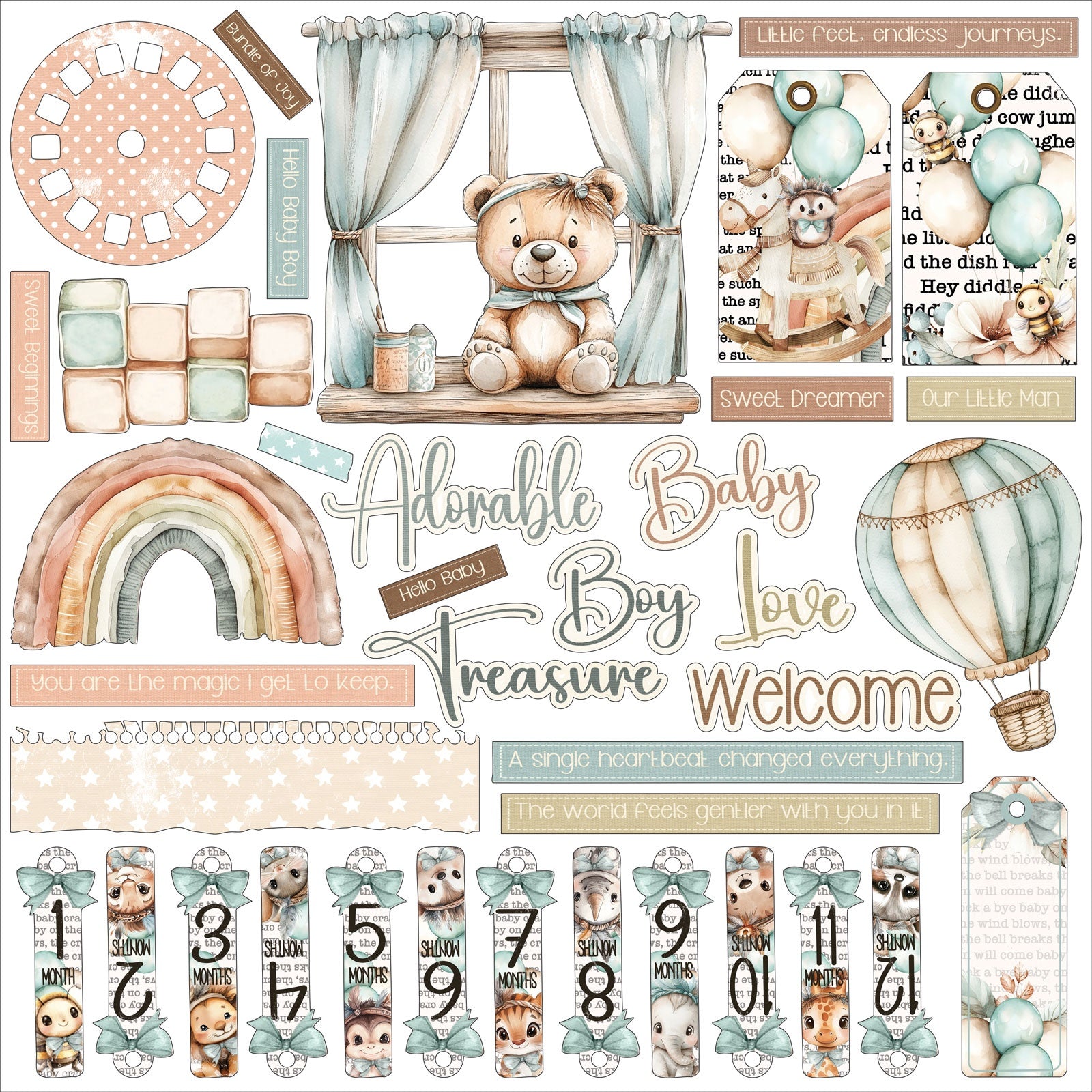49 and Market LITTLE DREAMERS SPICE 12”X12” All In One Kit 16pc
