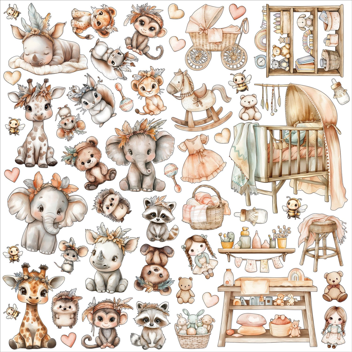 49 and Market LITTLE DREAMERS SUGAR 12”X12” All In One Kit 16pc