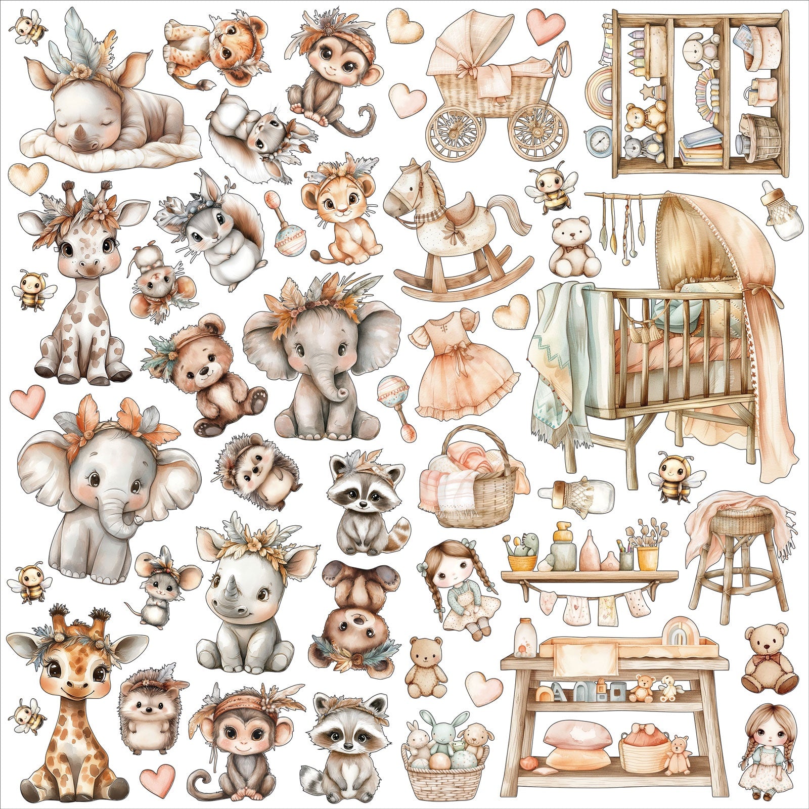 49 and Market LITTLE DREAMERS SUGAR 12”X12” All In One Kit 16pc