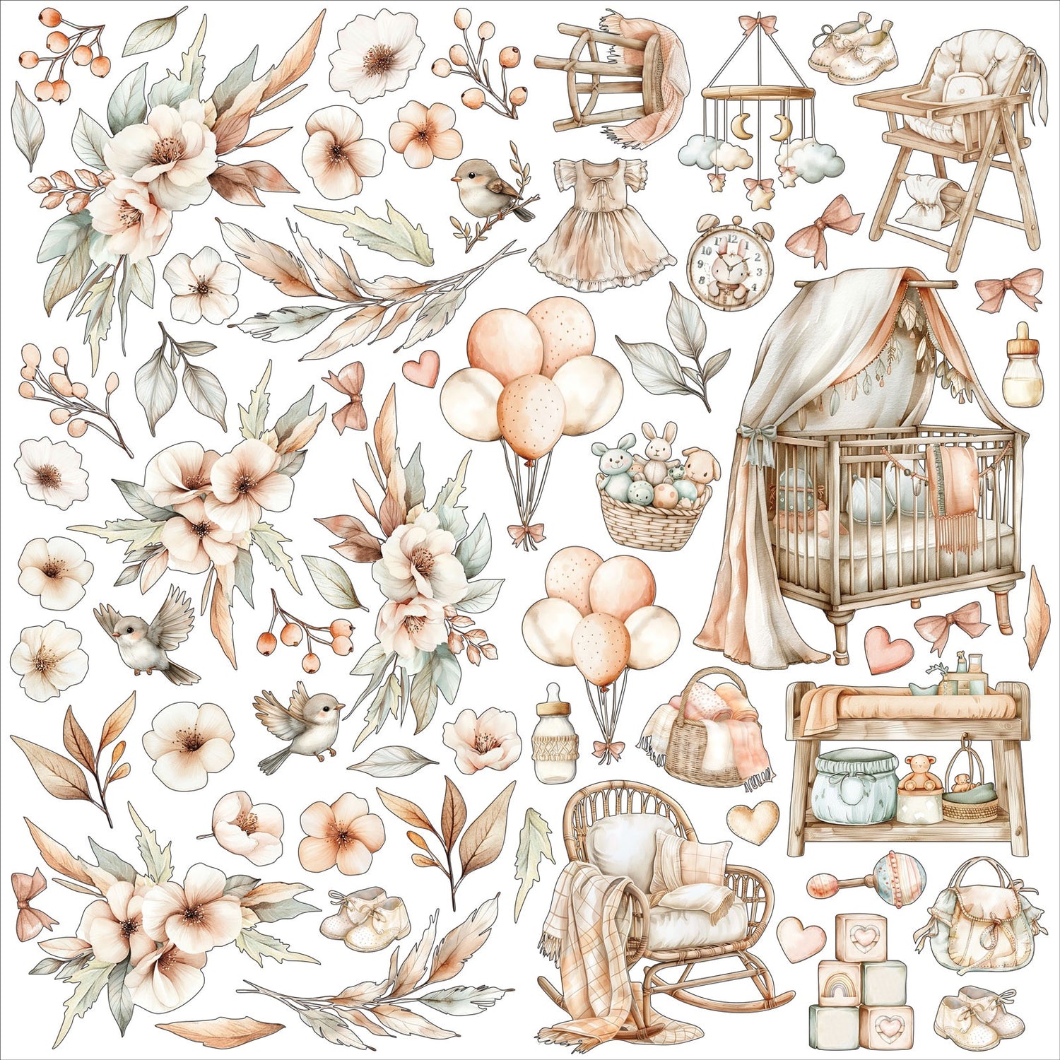 49 and Market LITTLE DREAMERS SUGAR 12”X12” All In One Kit 16pc