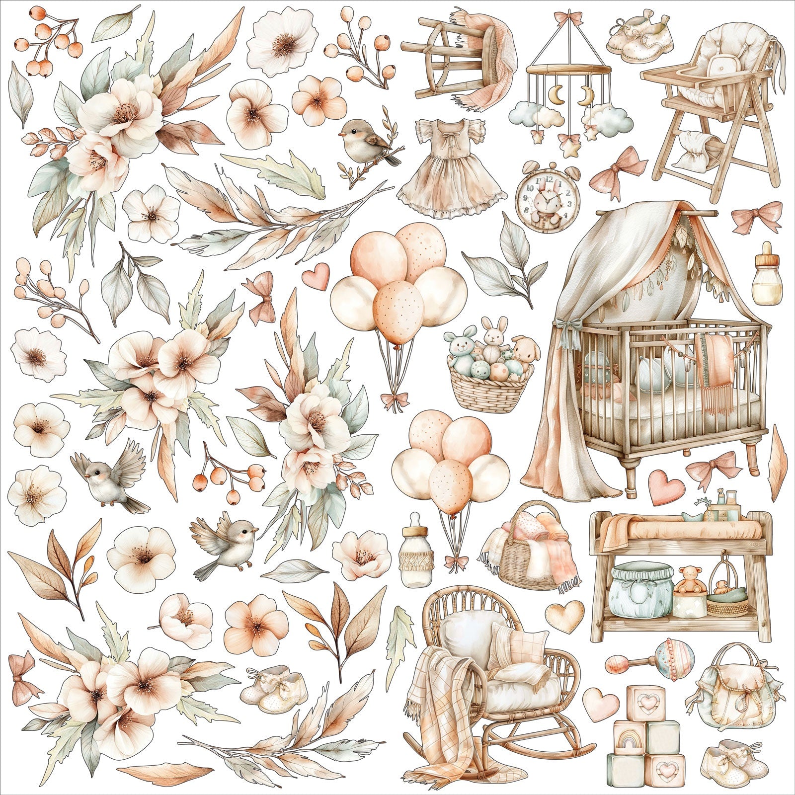 49 and Market LITTLE DREAMERS SUGAR 12”X12” All In One Kit 16pc