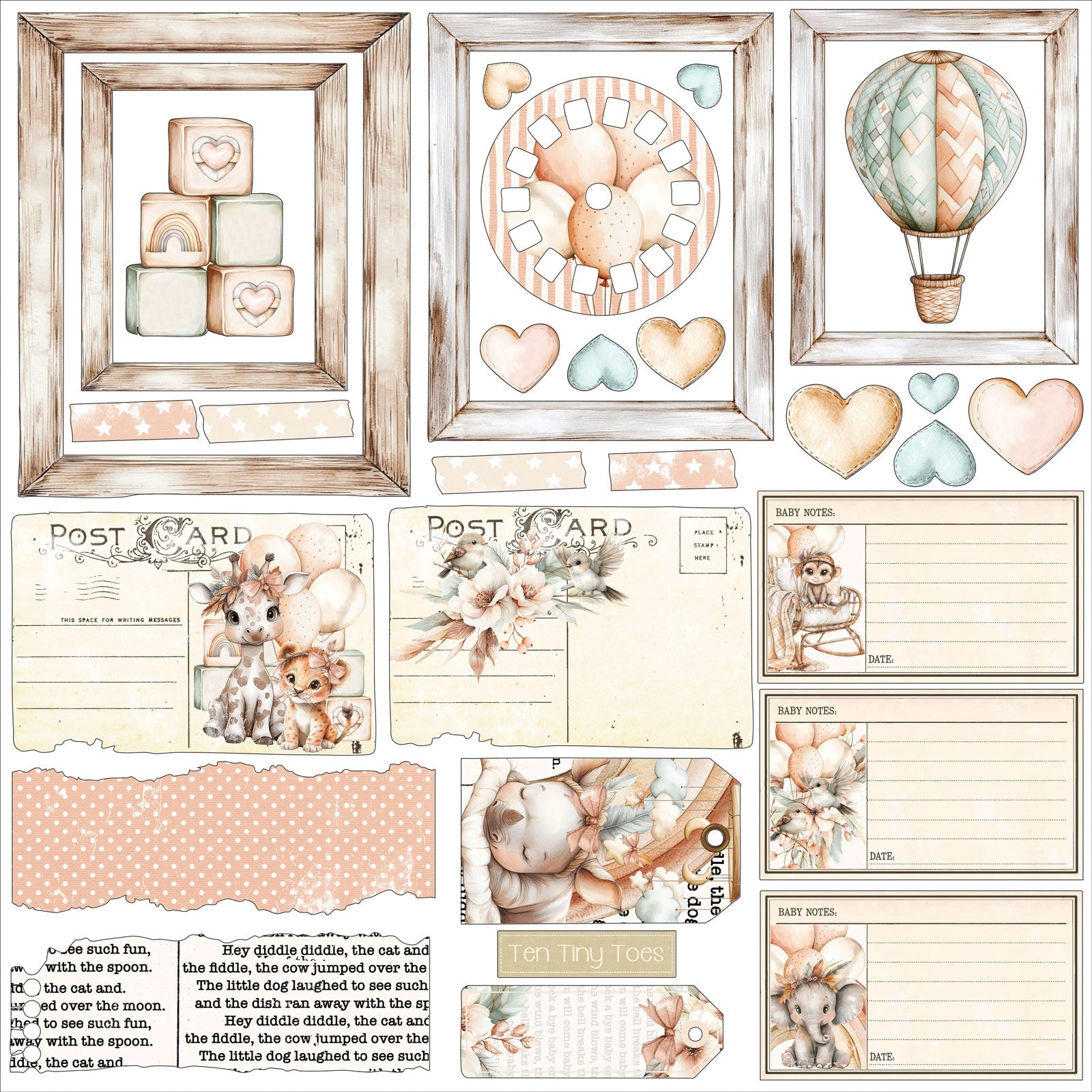 49 and Market LITTLE DREAMERS SUGAR 12”X12” All In One Kit 16pc