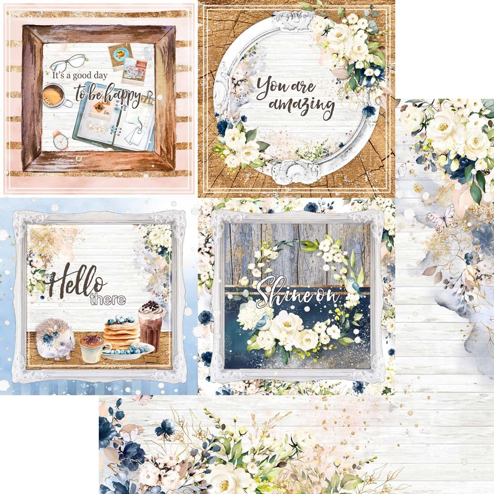 Memory Place HELLO 04 6X6 Squares 12”X12” Scrapbook Paper