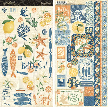 Graphic 45 SCENIC ROUTE Cardstock Sticker Set