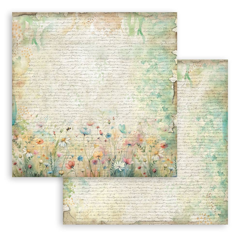 Stamperia DAISY ART 12”X12” Maxi Backgrounds Paper Pad