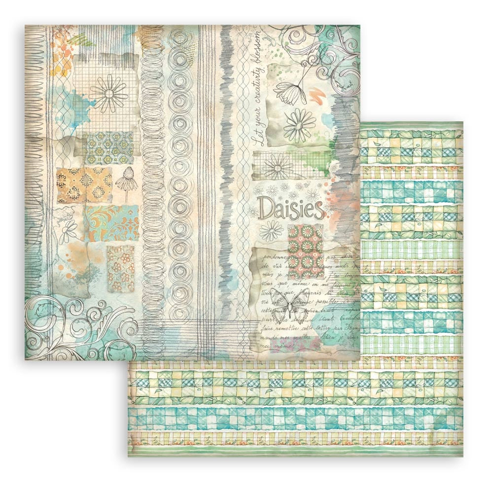 Stamperia DAISY ART 12”X12” Maxi Backgrounds Paper Pad