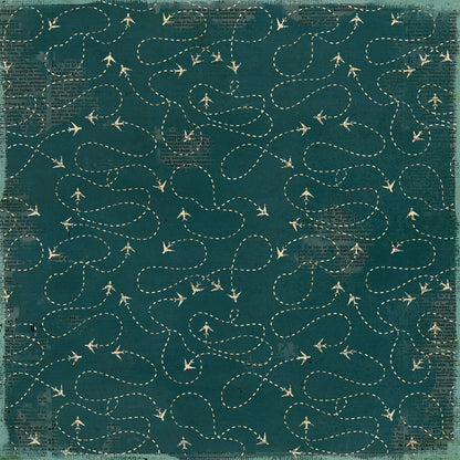 49 and Market Travel Diaries EXPLORER 12”X12” Scrapbook Paper