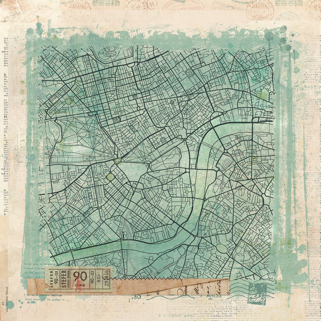 49 and Market Travel Diaries ADVENTURE 12”X12” Scrapbook Paper