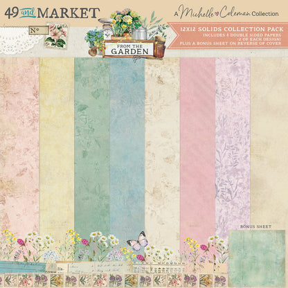 49 and Market FROM THE GARDEN 12X12 Solids Collection Pack