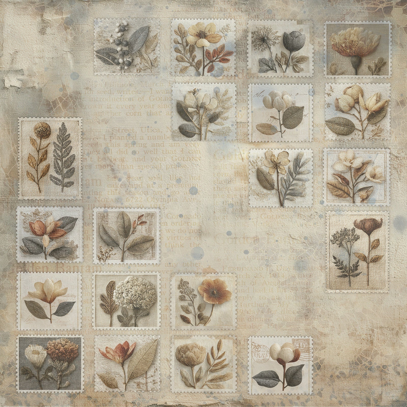 49 and Market FADED MEMORY LANE 12X12 Collection Paper Pack