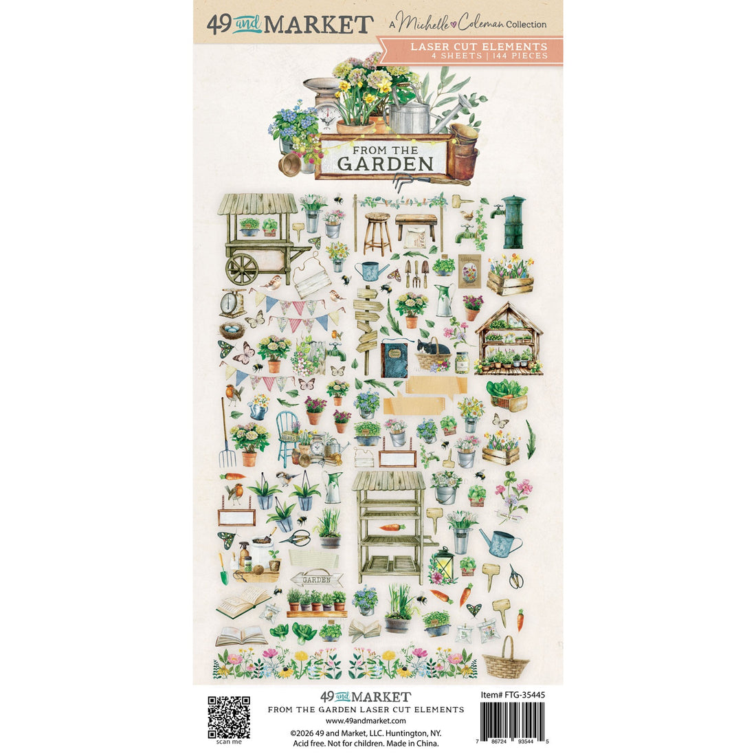49 and Market FROM THE GARDEN Laser Cut Elements 144pc