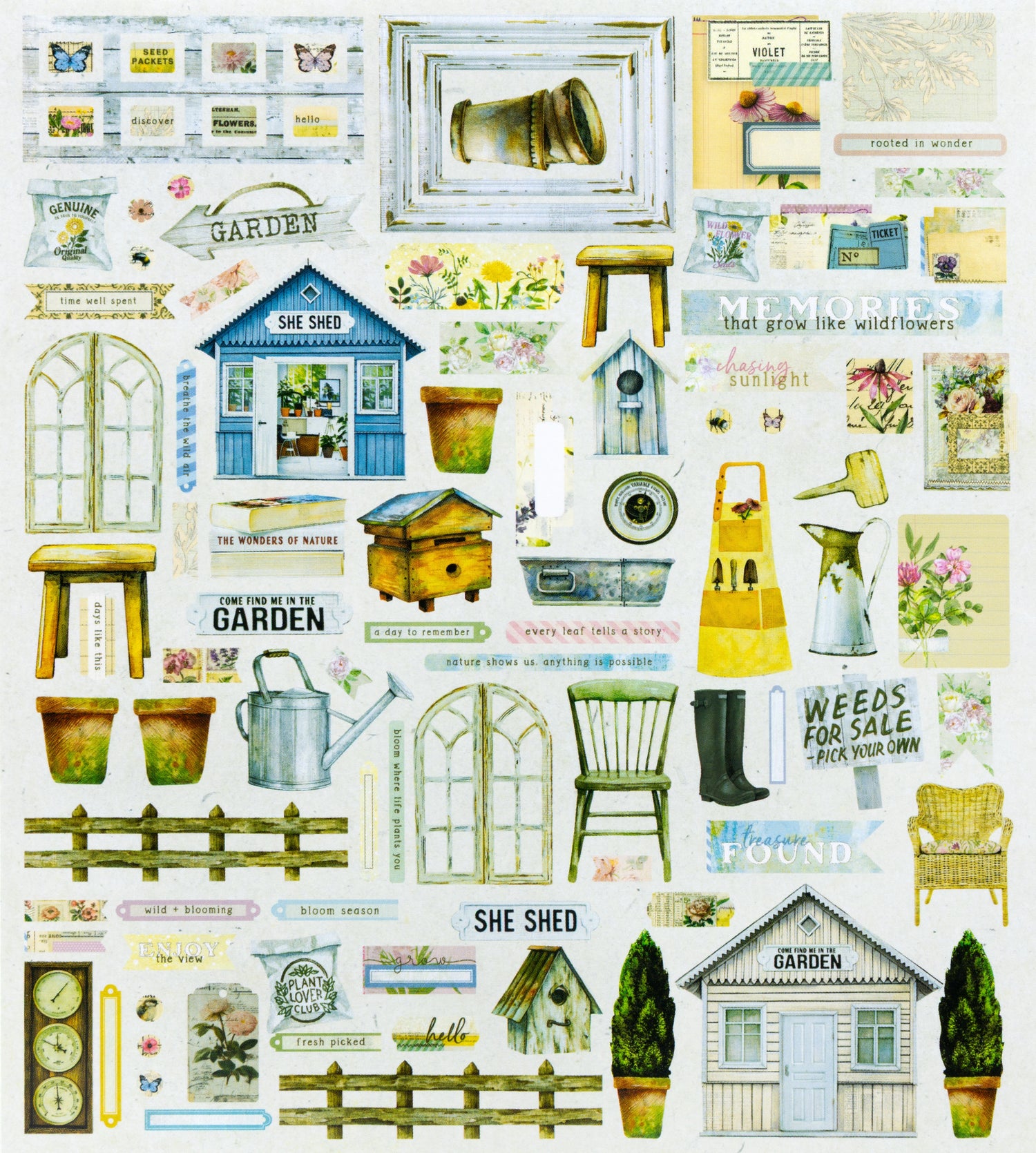 49 and Market FROM THE GARDEN Die-Cut Elements 99pc